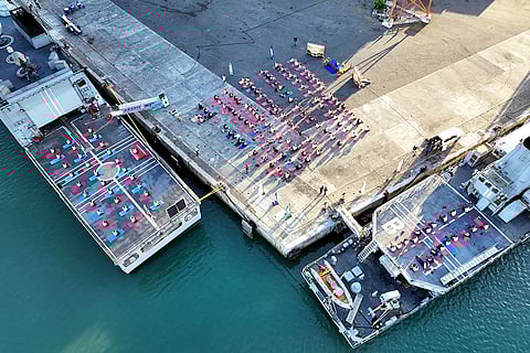 INS Sunayna enters Port Louis